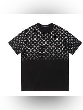 Louis Vuitton Black & White Monogram Gradient Tee